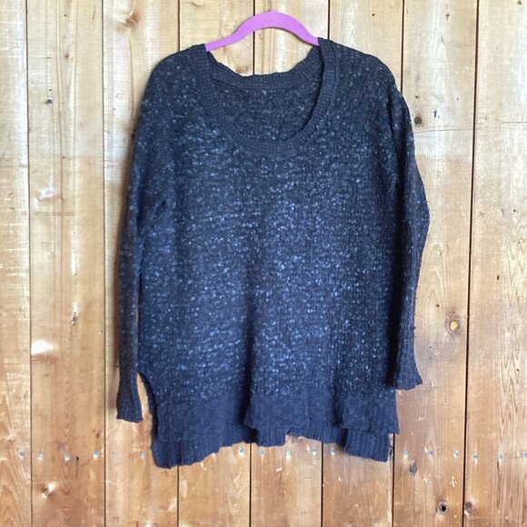 Free People Sweater Chunky Loose Knit Oversized Pullover Tunic Sz L Or 50" Bust - Picture 1 of 9